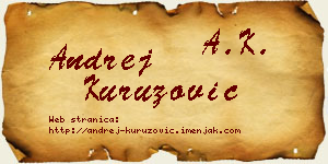 Andrej Kuruzović vizit kartica